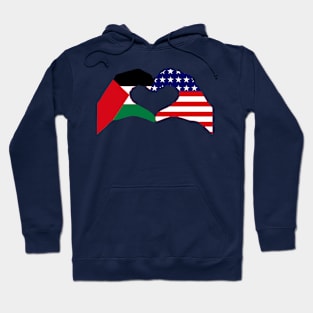 We Heart Palestine & USA Patriot Flag Series Hoodie